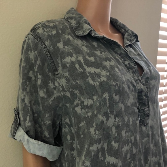 Philosophy Shirt Dress w/ Pockets - Picture 2 of 6